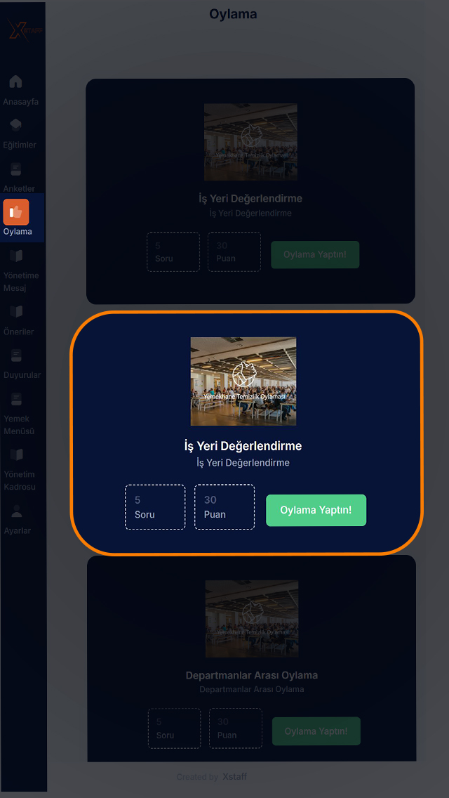 Anket Oylama Seçenekleri